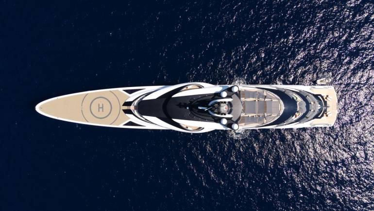 115m Lürssen superyacht Ahpo in the French Riviera