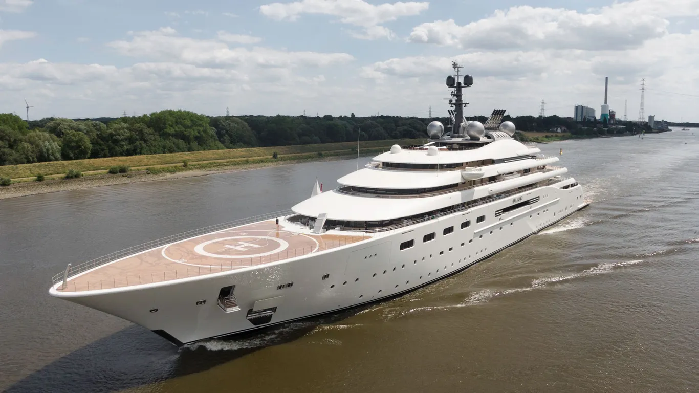 The 158 metre superyacht has a similar interior volume to Dilbar